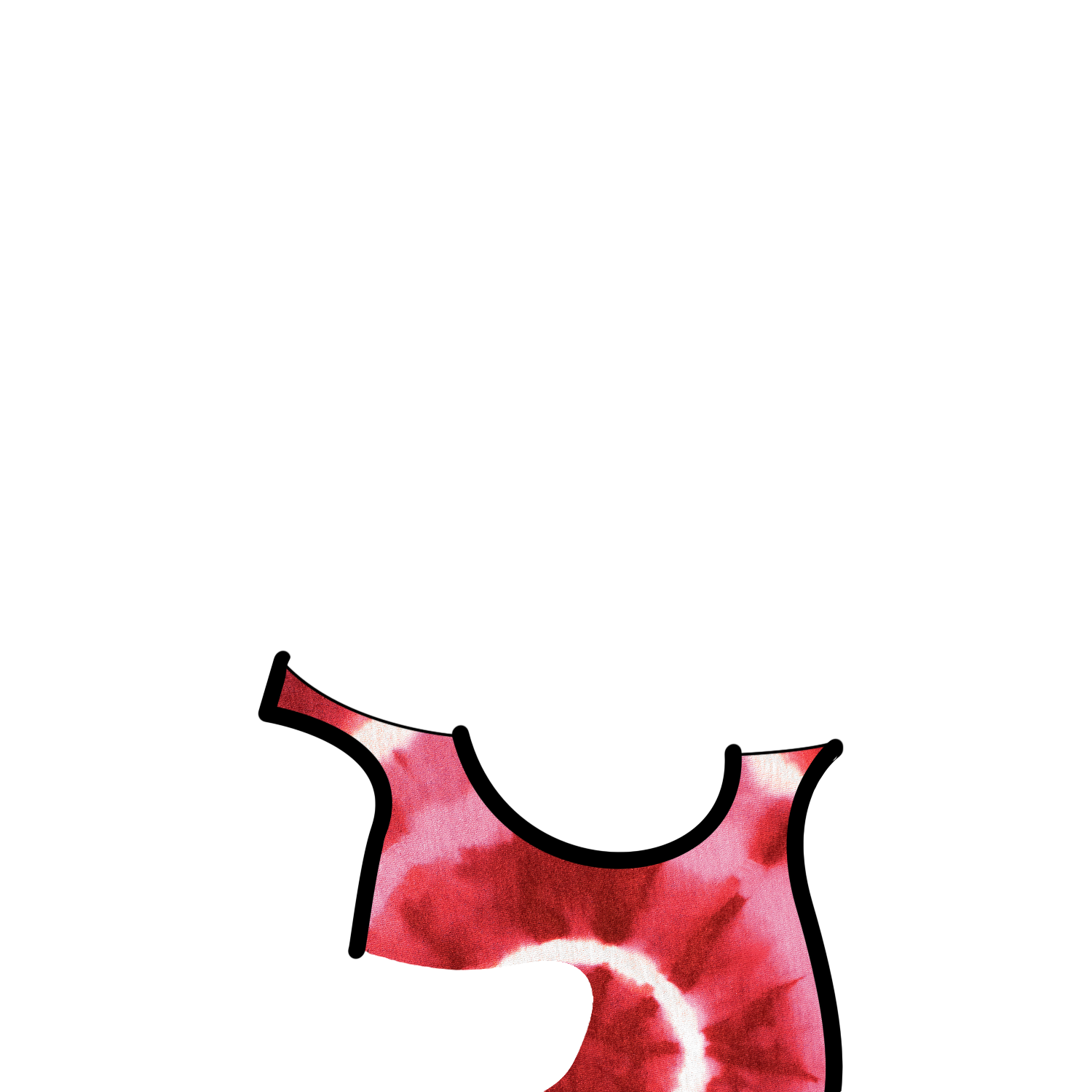 Red Tie Dye Tank Top